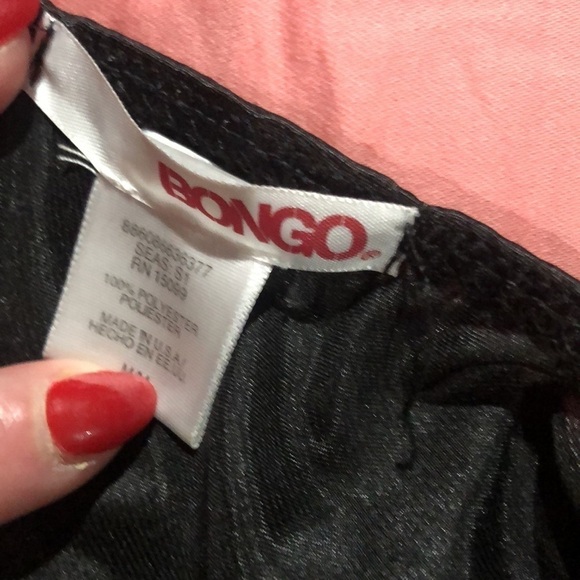 Bongo black lace overlay halter top with black satiny scarf ribbon Medium - Picture 8 of 9